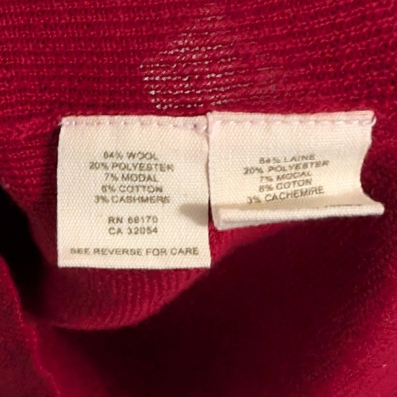 Free People Womens Sweater Size medium Red Cardigan Tie Striped Long Sleeve Top - Picture 4 of 4